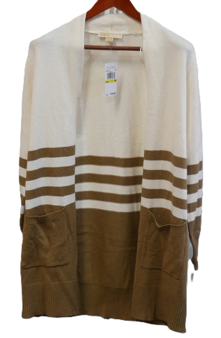 New Womans Michael Kors Open Front Cardigan Sweater Size Medium MSRP $150